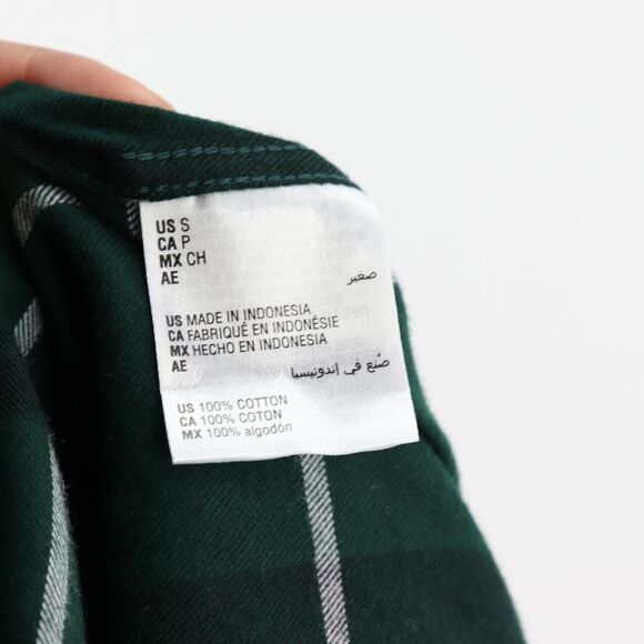 Alfani Mens Shirt Green Size Small Parsons Plaid Print Button Up MSRP $65 - Picture 6 of 8